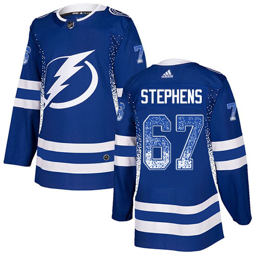 Adidas Tampa Bay Lightning Men #67 Mitchell Stephens Blue Home Authentic Drift Fashion Stitched NHL Jersey